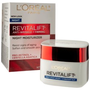 L'Oreal Paris Revitalift Anti-Wrinkle and Firming Face Night Cream, Pro Retinol 1.7 oz