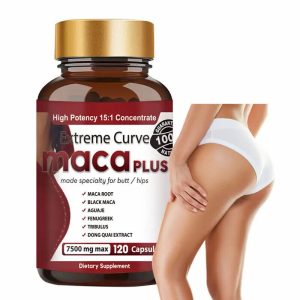 Extreme Curve Maca Plus new formula more dosed, to have big firm and bulging buttocks, 8600 mg, 120 Capsules