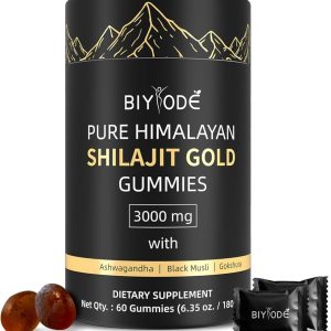 Shilajit Gummies: Pure Shilajit Himalayan Rich in Ashwagandha Gaulshura Fulvic Acid 85 Micronutrients Suitable for Men and Women