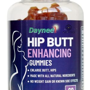Hip Butt Enhancing Gummies, Mention Buttocks Gummy Supplements, Firm and Lift Butt Without Surgery, 60 Count