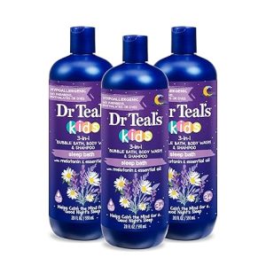 Dr Teal's Kids 3-in-1 Sleep Bath: Bubble Bath, Body Wash & Shampoo with Melatonin & Essential Oil, 20 fl oz