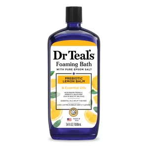 Dr Teal's Pure Epsom Magnesium Salt Soak, Prebiotic Lemon Balm & Essential Oil