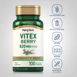 Piping Rock Vitex Chasteberry 820mg | 100 Capsules