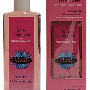 Clear Essence Toner Astringent With Alpha hydroxy Acid Exfoliating Facial Cleanser 8oz/236ml