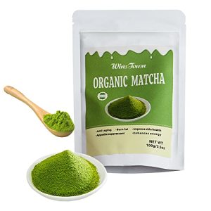 Winstown Organic Matcha Powder Fresh Green Tea Detox Slimming Instant Tea Powder Health Tea in Box and Bag Packaging