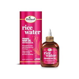 Difeel Rice Water Premium Hair Oil 2.5 oz. - Strengthening Rice Water Moisturizer for Hair