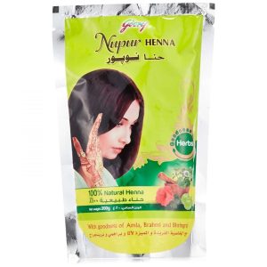 Godrej Nupur Henna w/ Amla, Brahmi, Bhringraj & Hibiscus – 200 g.