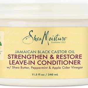 Shea moisture Strengthen & Restore Leave-In Conditioner Jamaican Black Castor Oil, 340 ml