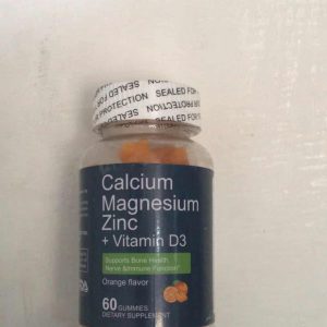 Calcium Magnesium Zinc with Vitamin D3, 60 gummies