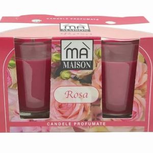 Scented candle in a glass jar - Ma Maison  Profumata - Rose 2in1 scented Glass Jar Candle