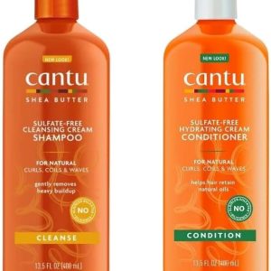 Cantu Sulfate-Free Cream Shampoo & Conditioner Bundle, 13.5 Fl Oz (Pack of 2)
