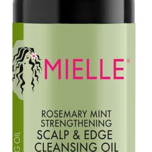 Mielle Organics Rosemary & Mint Scalp & Edge Cleansing Hair Oil - No-Rinse Scalp Cleanser for Product Build Up - Prolongs Hairstyles Between Wash Days & Encourages Longer, Healthier Hair (4 Oz)
