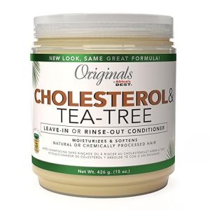 Originals by Africa's Best Cholesterol Tea Tree Oil, Rinse-Out Plus Leave in Conditioner, Repair and Revitalize Damaged, Dry, Overprocessed Hair, 15 oz
