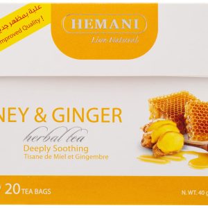 HEMANI Herbal Tea - Honey and Ginger - 20 Tea Bags in Box