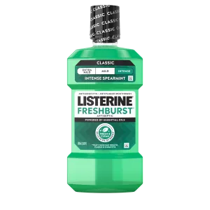 Listerine Fresh Burst Mouthwash Liquid, for fresh breath, Removes 99.9% Germs, 250ml