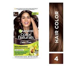 Garnier Color Naturals Crème hair color, Shade 4 Brown, 70ml + 60g