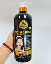 PRESTIGIOUS GLOW MOLATO BLACK SCRUB BATH SOAP SUPER WHITENING 1000ml