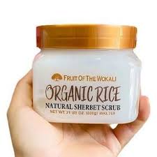 Fruit Of The Wokali ORGANIC RICE Natural Sherbet Scrub 600g