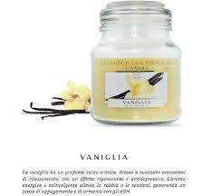 Candela profumata fragranza vaniglia maison des essences aromaterapia