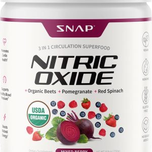 Nitric Oxide Powder - Supports Energy and Healthy Circulation, 8.8 oz (30 Servings, 1 Month Supply), Mixed Berry