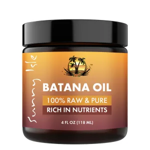 Sunny Isle 100% Raw & Pure Batana Oil 4oz | For Hair Growth from Honduras | Promotes Hair Thickness