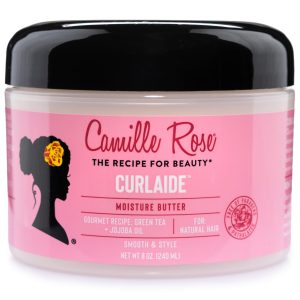 Camille Rose Curlaide Moisture Butter – Curly Hair Cream with Green Tea & Jojoba, Detangler, 8 Fl Oz