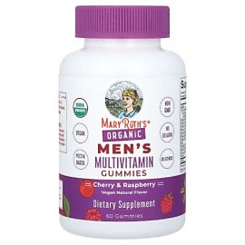 Mary Ruth's Men's Multivitamin Gummies for Men in Cherry Raspberry Flavor 60ct