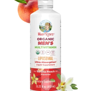 Mary Ruth's Men's Multivitamin Liposomal with Hormonal Support -Vanilla Peach Flavor